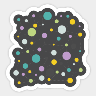 Colorfull Dots and Lines Diagram Sticker